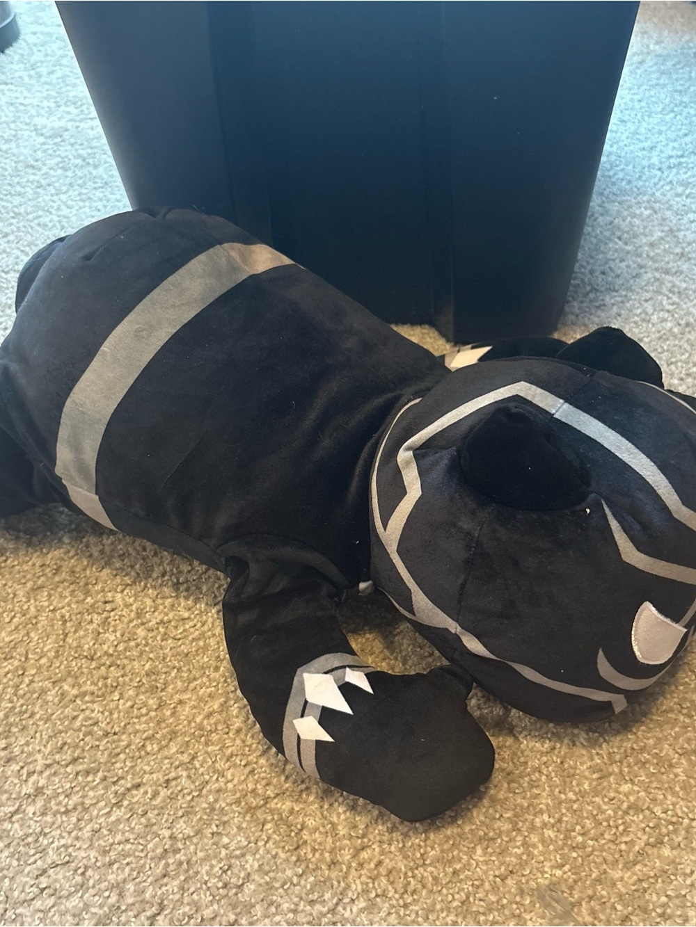 Disney Black and Silver Plush Panther Stuffed Animal